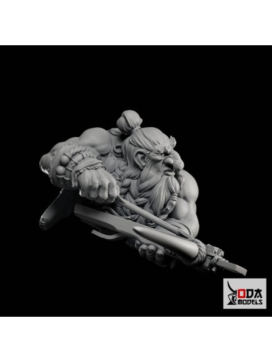 Ra'Gnok Busto 60 Mm | Enano Cazador Con 2 Cabezas