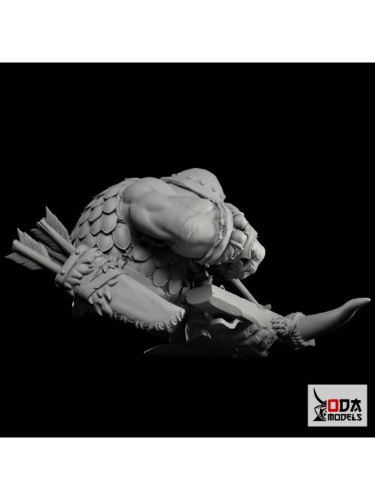 Ra'Gnok 60 Mm Bust | Dwarf Hunter With 2 Heads