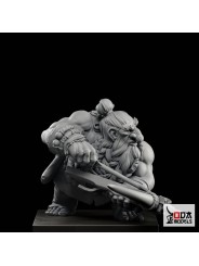 Ra'Gnok 60 Mm Bust | Fantasy Dwarf Hunter With 2 Heads