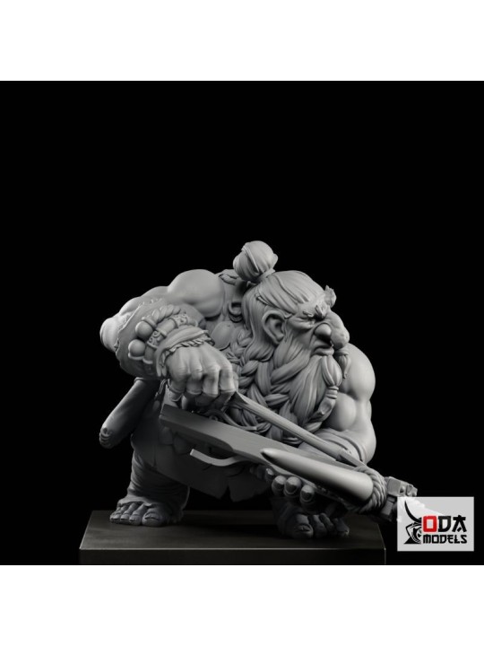 Ra'Gnok Busto 60 Mm | Enano Cazador Fantasy Con 2 Cabezas
