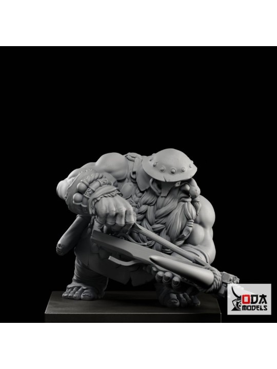 Ra'Gnok Busto 60 Mm | Enano Cazador Fantasy Con 2 Cabezas
