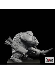 Ra'Gnok 60 Mm Bust | Fantasy Dwarf Hunter With 2 Heads